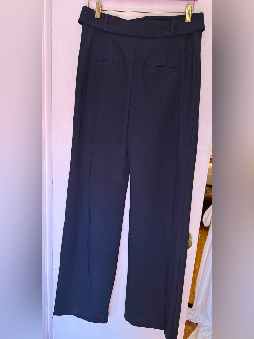 NWT Veronica Beard Black Wide-Leg Trousers